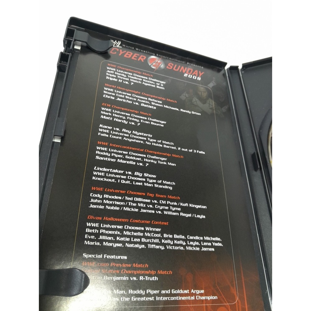 WWE: Cyber Sunday 2008 DVD Free Shipping Chris Jericho Batista Honky Tonk Man - Picture 3 of 5